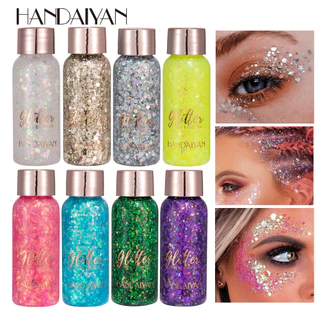 Glitter Eyeshadow Liquid Eyeshadow Liquid Girl Face Stage Dazzling Maquiagem Gel Escama de Sereia Sequências Líquidas