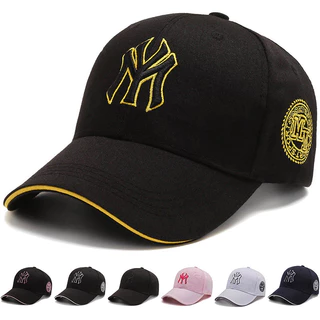 Boné de Baseball Casal Boné Bordado Carta Carta Bordado Boné Casual Coreano Versão Casual Coreana Estilo Trendy All-Match Protetor Solar Fe
