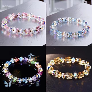 Pulseira De Cristal De Borboleta Coreana Fofa Para Mulheres Com Design Minimalista