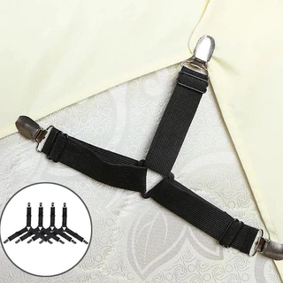 4Pcs/lot Fixadores De Lençóis Gadgets Para Organizador Clip De Capa Colchão Cintas Elásticas Domésticas Clipes Ajustáveis