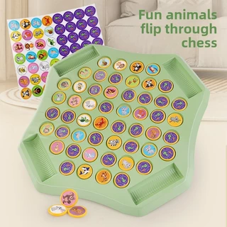 Lançando Brinquedo Divertido Xadrez Infantil Par Duplo Jogo Animal Fruta Quebra-Cabeça Lógica Coleção De Memória