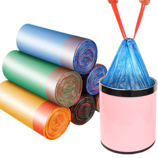 Home Cozinha e Banheiro Saco de Lixo Portátil Multiuso, Saco de Lixo com Cordão Colorido, Caixa de Lixo Gratuita, Apropriado para Escritório,