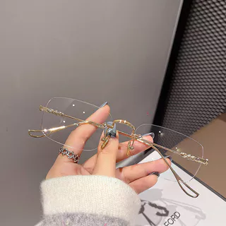 Anti Radiação Luz Azul Bloqueando Óculos Sem Aro Para Homens Mulheres De Computador em Oferta na Shopee