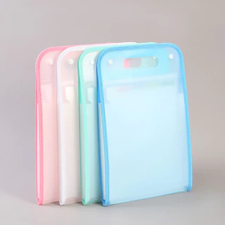 Teste de estudante Armazenamento de papel com tudo incluído Saco de arquivo com Design de borda Vertical Saco de órgão de borda Vertical pp Pasta portátil translúcida