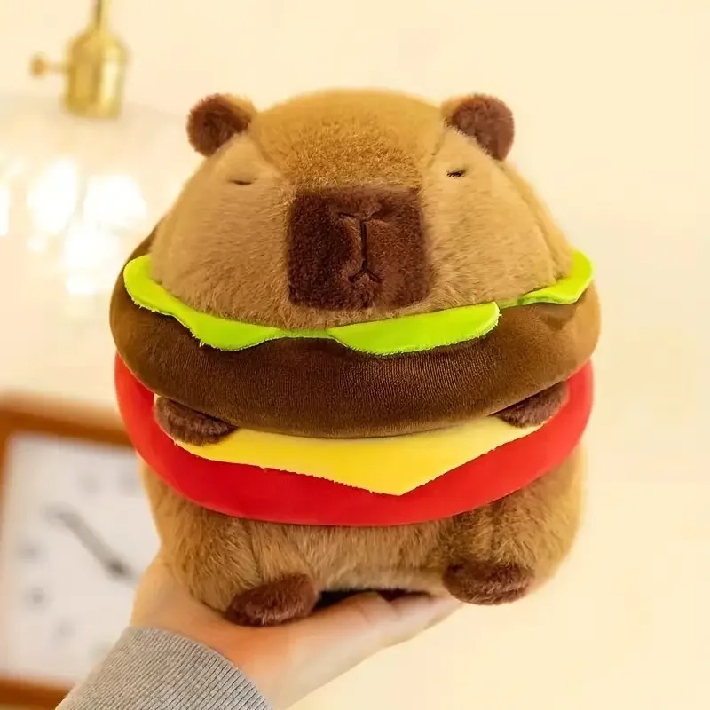 Capybara Hamburger Plush-Brinquedo Anime Colecionável , Presente Único Para Fãs De Ficção Científica E Festas
