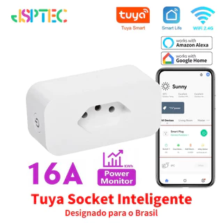 Tuya ewelink 16a padrão brasil wifi tomada inteligente com energia inteligente vida app tomada inteligente trabalho de voz para google home alexa