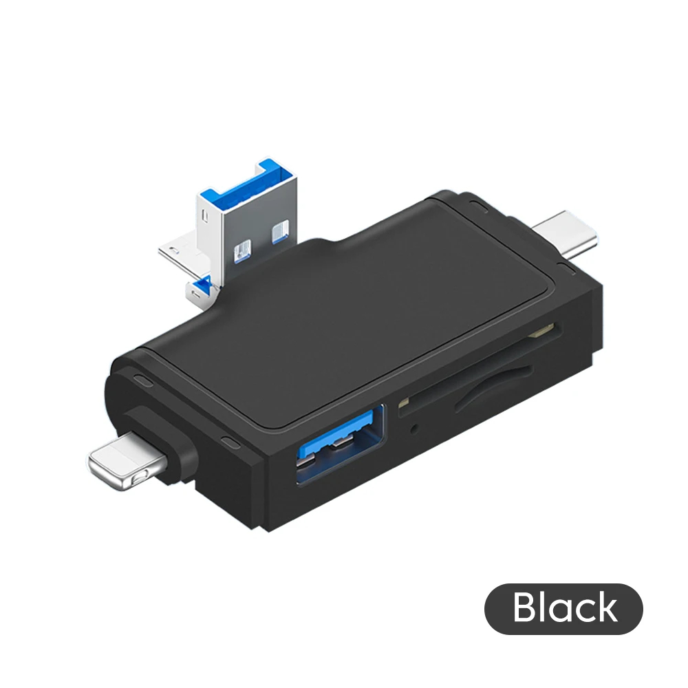 7 Em 1 Multifuncional Tipo c SD/TF Conversor De Unidade USB Interface Leitor De Cartão De Expansão Para Computador Celular Android OTG3.0 multi-Função