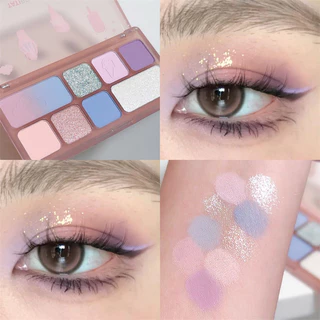 8 Paleta de Sombra Colorida Maquiagem Matte Light Maquiagem Verde High-End Feeling Black Matte Maquiagem Punk Eye Smoked