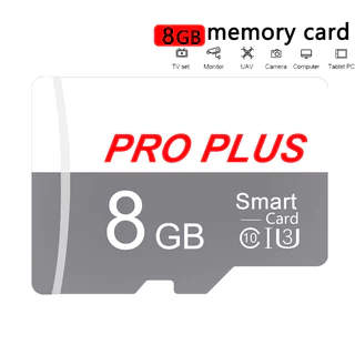 Cartão de memória Pro Plus Micro Sd, cartão de memória 8Gb classe 10 Tf, adequado para telefones celulares, computadores, drones, monitoramento de câmera