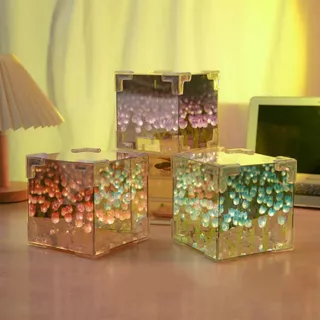 21 peças de lâmpadas de espelho artesanais DIY de tulipa tridimensional