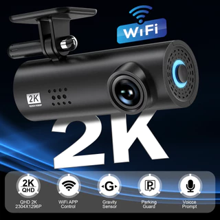 Câmera Dash Cam 2K WiFi Para Carros , Dashcam Frontal WDR , Gravação De Loop , Sensor G , Monitor De Estacionamento De 24 Horas , Suporte 128GB Max