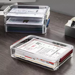 Organizador De Livros De Papel Caixa De Arquivo Plástica Transparente De Proteção De Documentos Armazenamento