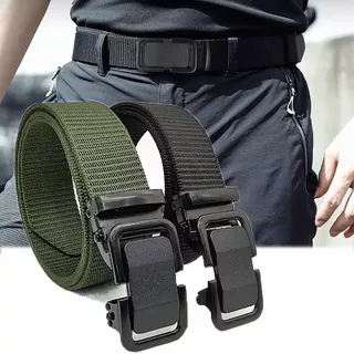 Fivela de Metal automática de Metal para homens Cinto de lona de Nylon Casual