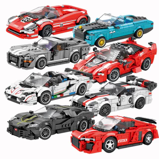 Blocos De Construção Da Série De Carros Conjuntos De Modelos Corrida Esportiva Campeão De Velocidade De Bricolage Tijolos Educativos Brinquedos Infantis De Natal Para Adultos