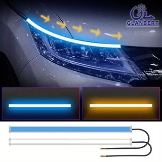 2 Pçs Luz De Sinal Volta Do Carro DRL Luzes Laterais Led Tira Iluminação Carros Acessórios Decoração Automóvel
