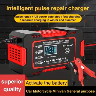 Carregador E Mantenedor Inteligente De Bateria Para Carros De 12V Com Dessulfator Compensação De Temperatura-4Ah-100Ah