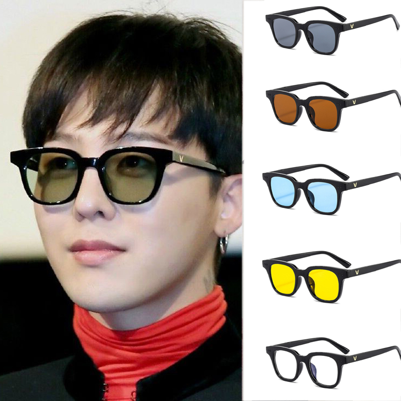 Óculos De Sol Quadrados Transparentes Retro-Cor Com Moldura De V Homens Mulheres Trendy Jelly Color