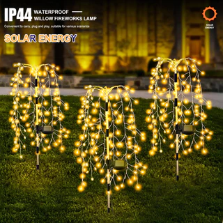 Luzes Solares Ao Ar Livre À Prova D'água Decoração De Fogos De Artifício Adequados Para Pátio , Jardim , Trilha , Grama , Terraço , Passarela