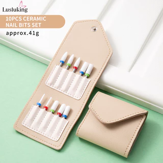 Jogo De Brocas De Pregos Cerâmicos Diamantados Lusluking Removedor Manicure Machine Accessories (10pcs/bag)