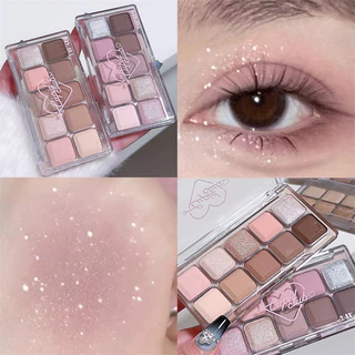 10 Paleta de Sombra Colorida Sombra Terra Cor Mate Mate Tom Frio Maquiagem Cimento Cinza Cinza Rosa Teclado Dez Cores