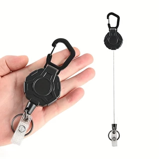 Chaveiro Anti-Furto Metal Fácil De Puxar Fivela De Corda Elástica Desportivo Retráctil Anel Perda Yoyo Ski Pass ID Card