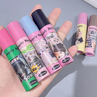 Fun Meow Lip Glazed Velvet Mist Matte Cartoon Lábio E Bochecha Duplo Uso Batom Branqueador Lama Labial Menina