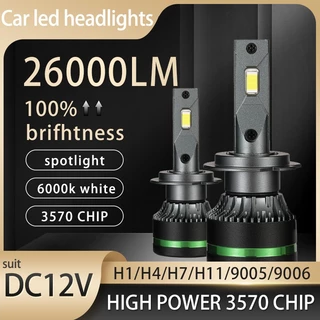 Carro LED Farol h7 h4 h11 Único Cobre Tubo 120w 3570 chip Super Brilhante 9005 9006