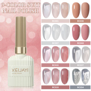 XEIJAYI 9Pcs 15ML Conjunto De Esmaltes Em Gel , Kit De Verniz De Cor Popular , Embebido UV/LED , Para Salão Doméstico Arte De Unhas Natal DIY