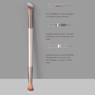 Single Double-Headed Champagne Color New Product Professional Eyeshadow Makeup Brush Gift Household Eyeshadow Brush Destaque Fábrica de Escovas Venda Direta FINDCOLOR