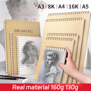 ProProfessional Bloco De Notas De Desenho De Cadernos De 160 GSM Lápis De Cor , Pintura A Óleo , Aquarela , Caderno De Anotações Guache Material Escolar De Arte