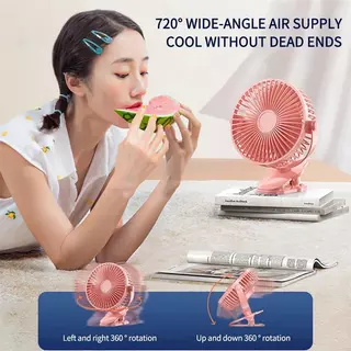 Ventilador Elétrico USB De 4 Polegadas Com Clipe De Mesa De 3 Velocidades Ajustável Novo Vento Forte Baixo Ruído