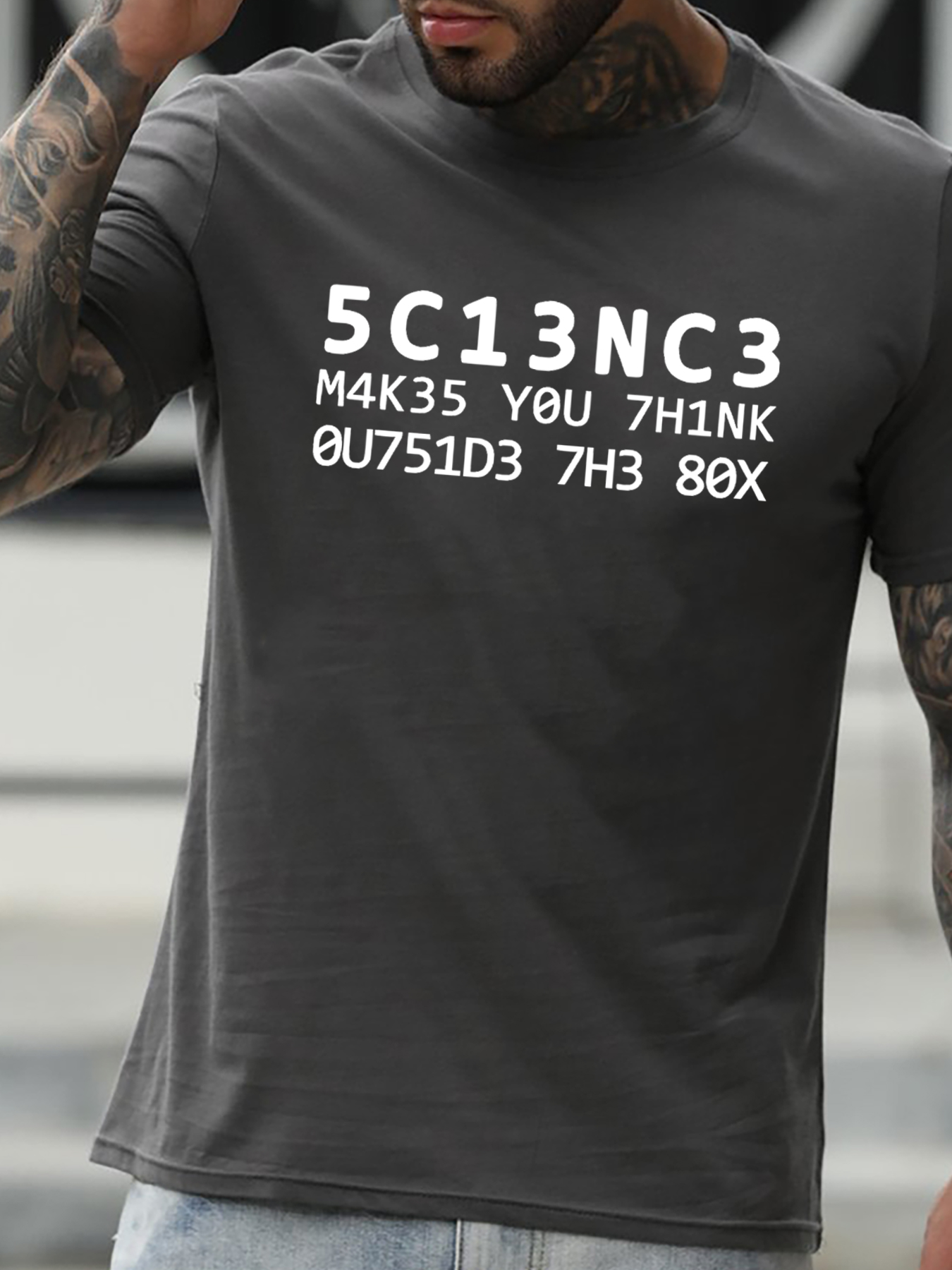 Camiseta Casual Moda Masculina Camiseta Casual Estilo Impresso em Tendência