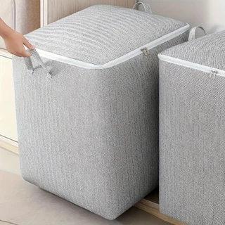 Saco de armazenamento Saco de armazenamento de grande capacidade à prova d'água Roupa resistente à sujeira Saco de armazenamento estilo zíper acolchoado Cama de sala de estar móvel