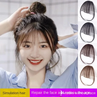 1Pc Franja De Cabelo Peruca Para Celebridades Da internet Feminina natural Falsa Invisível Testa ultra-Fina Cabeça Ar
