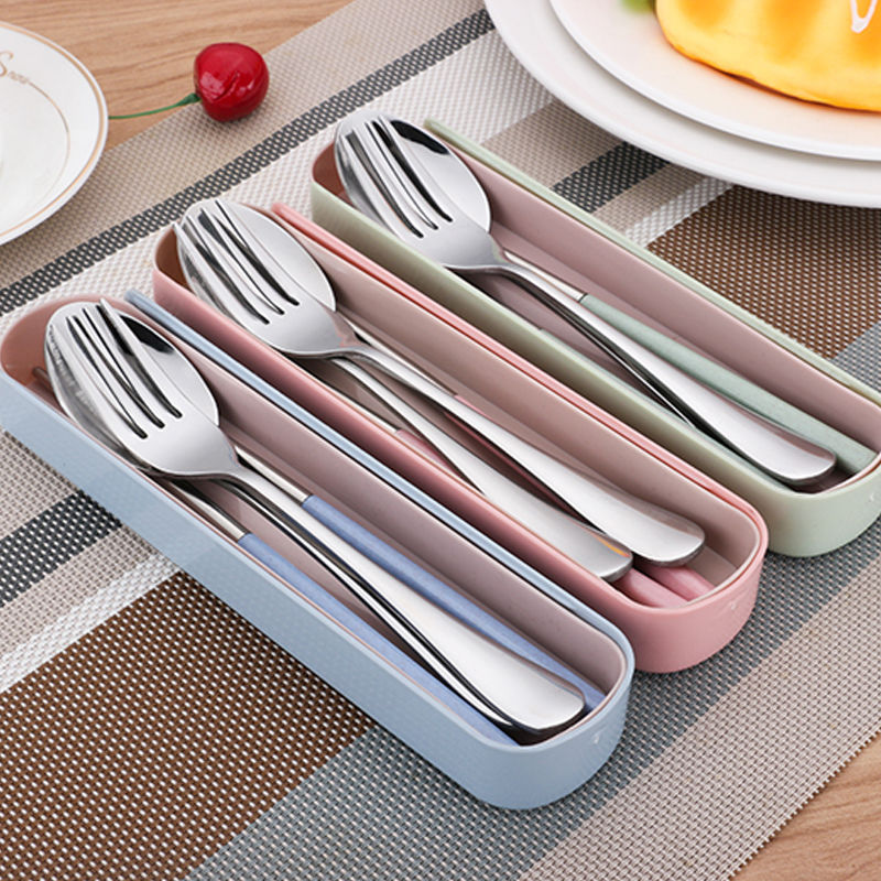 Costeletas , Colheres , Conjunto De Garfos Para Restaurantes Adultos , Caixa De Trabalho Uma Pessoa Armazenamento De Louça De Mesa Portátil Três Peças