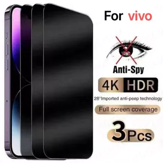 2-3 Unidades De Vidro Temperado Anti-Espião De Privacidade Vivo Y11 2019 9H Filme Protetor De Tela Cheia