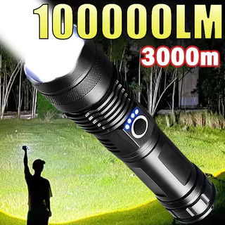 Kit 2 Super T9 Tático Luz Mais Forte Do Mundo Forças Especiais Lanterna Ao Ar Livre Brilhante Fazenda Acampamento Segura