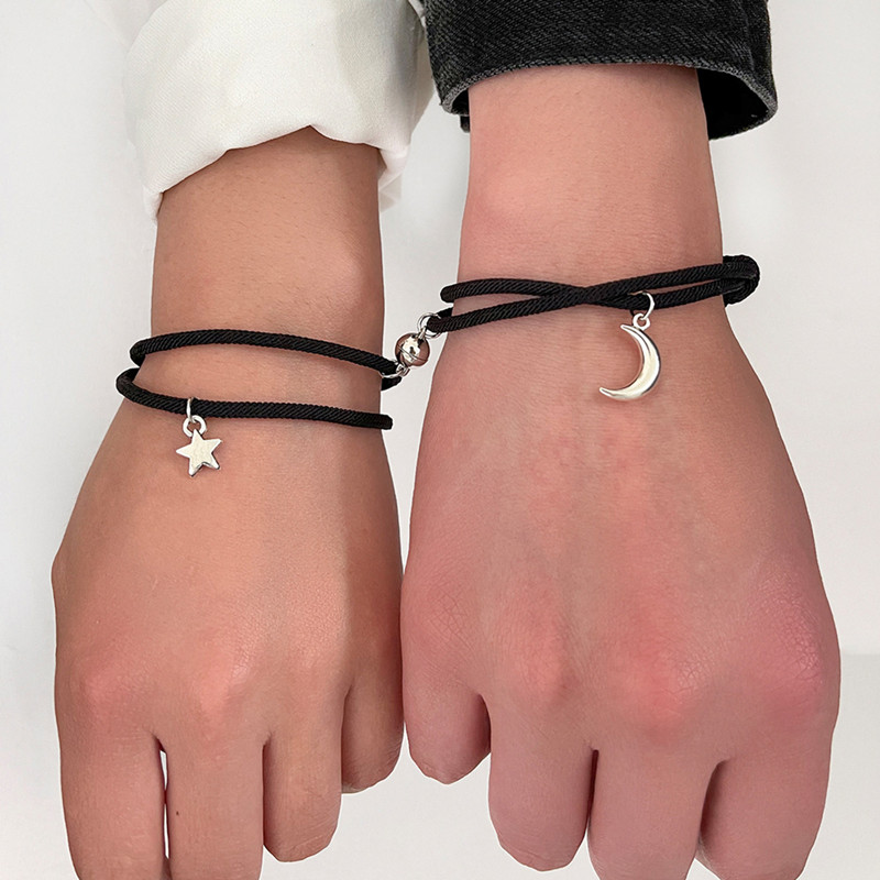 Conjunto de 2 peças Bracelete de Casal Estrela da Lua Fashionable