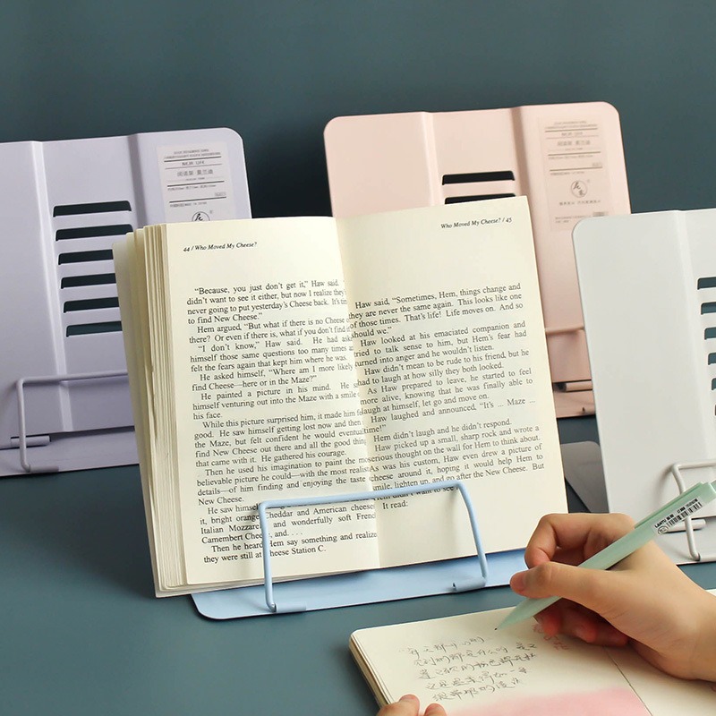 Porta Livros De Metal Portátil 6 Ângulos Ferramenta De Leitura De Acessórios De Estante