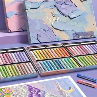 488 /24 /12 Cores Pastel de Óleo, Pastel de Óleo Macio Artista Cheio de Vitalidade e Creme, Pastel Art Suprimentos como Artistas, Iniciantes, Estudantes, Desenho de Pintura Artística Infantil, Lápis de Cera Mista, Ferramentas de Atividades de Entretenimen