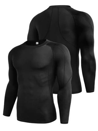 Camisa Esportiva Masculina De Secagem Rápida-Leve E Respirável De Manga Comprida Para Atividades Ao Ar Livre , Ginásio Corrida , Maratona , Basquete .