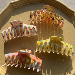 1 Tamanho Grande Novo Estilo Primavera Verão Cor Cor da Primavera Clip de Verão Clip de Água de Transferência de Água Elementos de Frutas Clip de Cabelo de Cor Brilhante Acessórios de Cabelo para Senhoras
