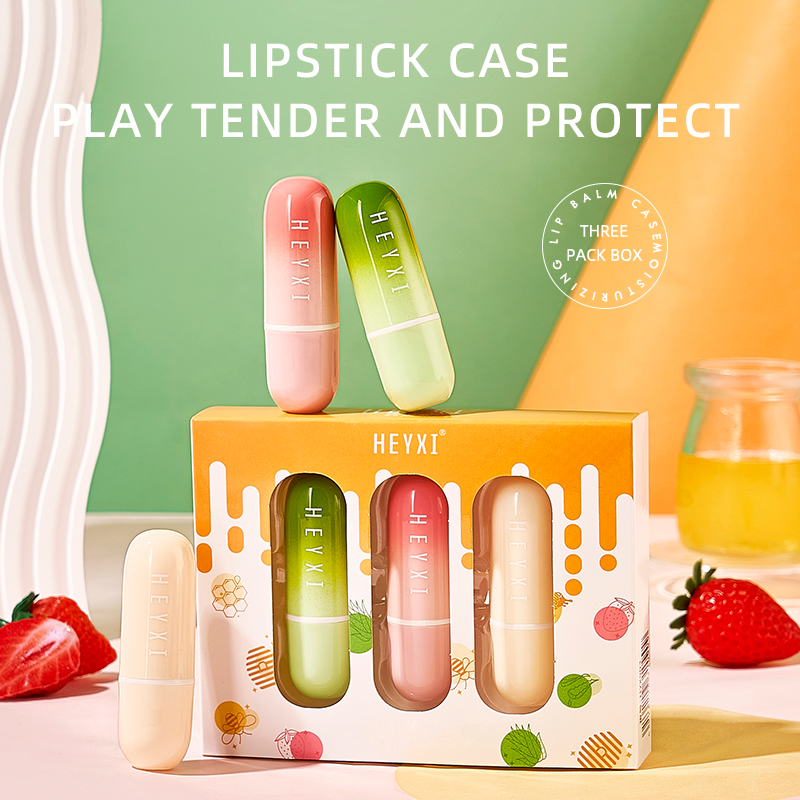 HEYXI Conjunto De Três Peças Máscara Labial Hidratante Elástica Bálsamo ...