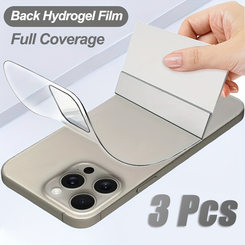 3 Pcs Matte/Clear Back Filme Hidrogel De Cobertura Completa Para iPhone 15 Pro Max 14 Plus 13 12 11 Protetor De Tela No Traseira