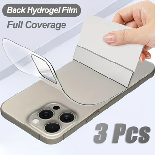 3 Pcs Matte/Clear Back Filme Hidrogel De Cobertura Completa Para iPhone 15 Pro Max 14 Plus 13 12 11 Protetor De Tela No Traseira