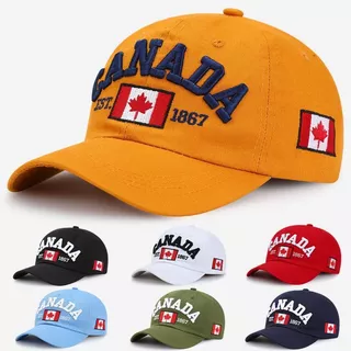 Boné De Beisebol Chapéu De Bandeira Do Canadá Ajustável Sol Bordado Ao Ar Livre
