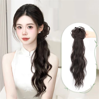 Novas Extensões De Rabo De Cavalo Sintético De Estilo Chinês – Volumosas , Onduladas E Clipadas Para Aparências Deslumbr
