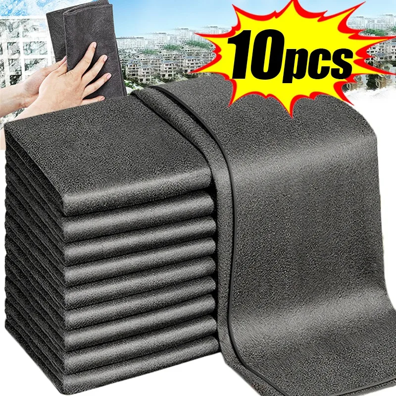 Pano De Limpeza Mágico Espessado 10pcs/set Sem Rastro Marca D'água Microfibra Rag Rápida De Toalhas