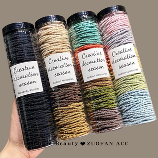 1000 Barris Estilo Básico Estilo Sem Costura Corda de Cabelo Roscada Anti-derrapante Corda de Cabelo de Cauda de Pôneixo Alto Não Machuca Faixa de Borracha de Cabelo