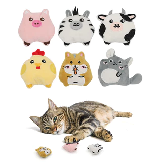Brinquedo de Pelúcia de Gato em Forma de Animal Inclui Papel Sonoro Resistente à Mordida Molar Acompanhando Suprimentos Divertidos para Animais de Estimação